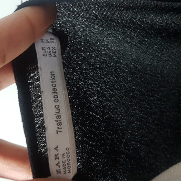 NEW Zara Trafaluc Collection Black Crop Top - Picture 4 of 9